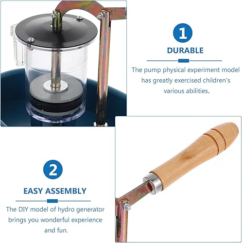 Miniatura 3 de Modelo de estructura de pistón de bomba, principio de modelo de pozo hidráulico Tipo de pistón Modelo de pozo de presión de agua para kit de física