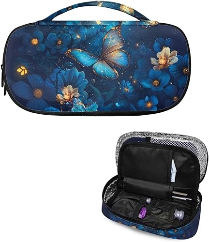 Miniatura 4 de Bolsa de suministros para diabéticos, estuche de almacenamiento de insulina de mariposa azul para kit de prueba de diabetes, kit de monitor de