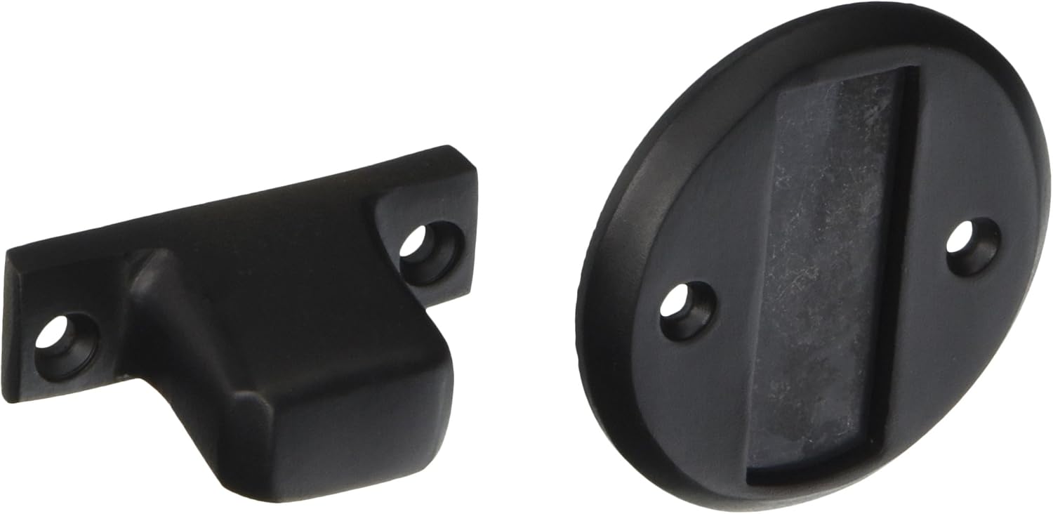 Deltana MDHF25U10B 2.5-Inch Diameter Magnetic Door Holder Flush