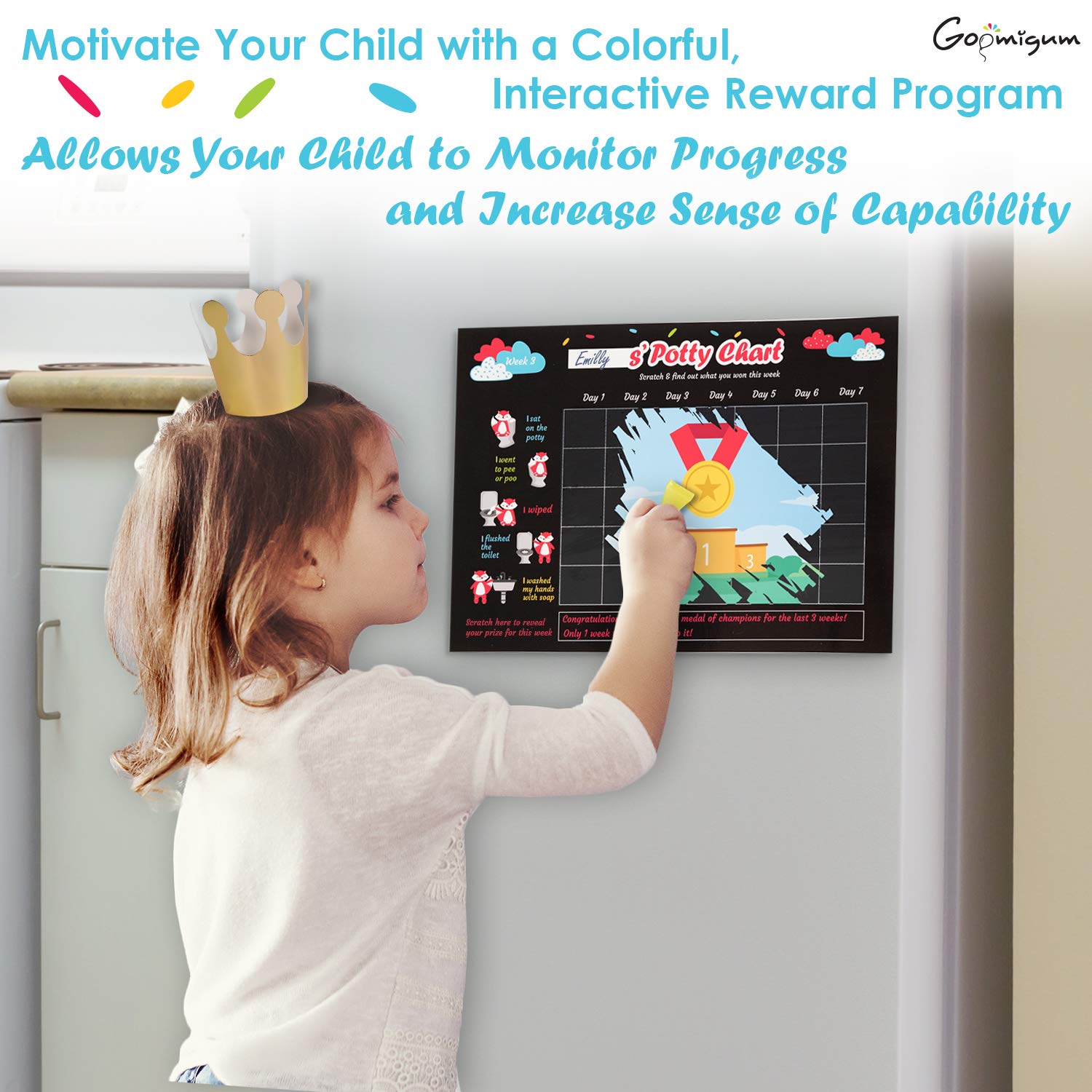 Potty Training Scratch Chart with Accessories Toilet Training Program