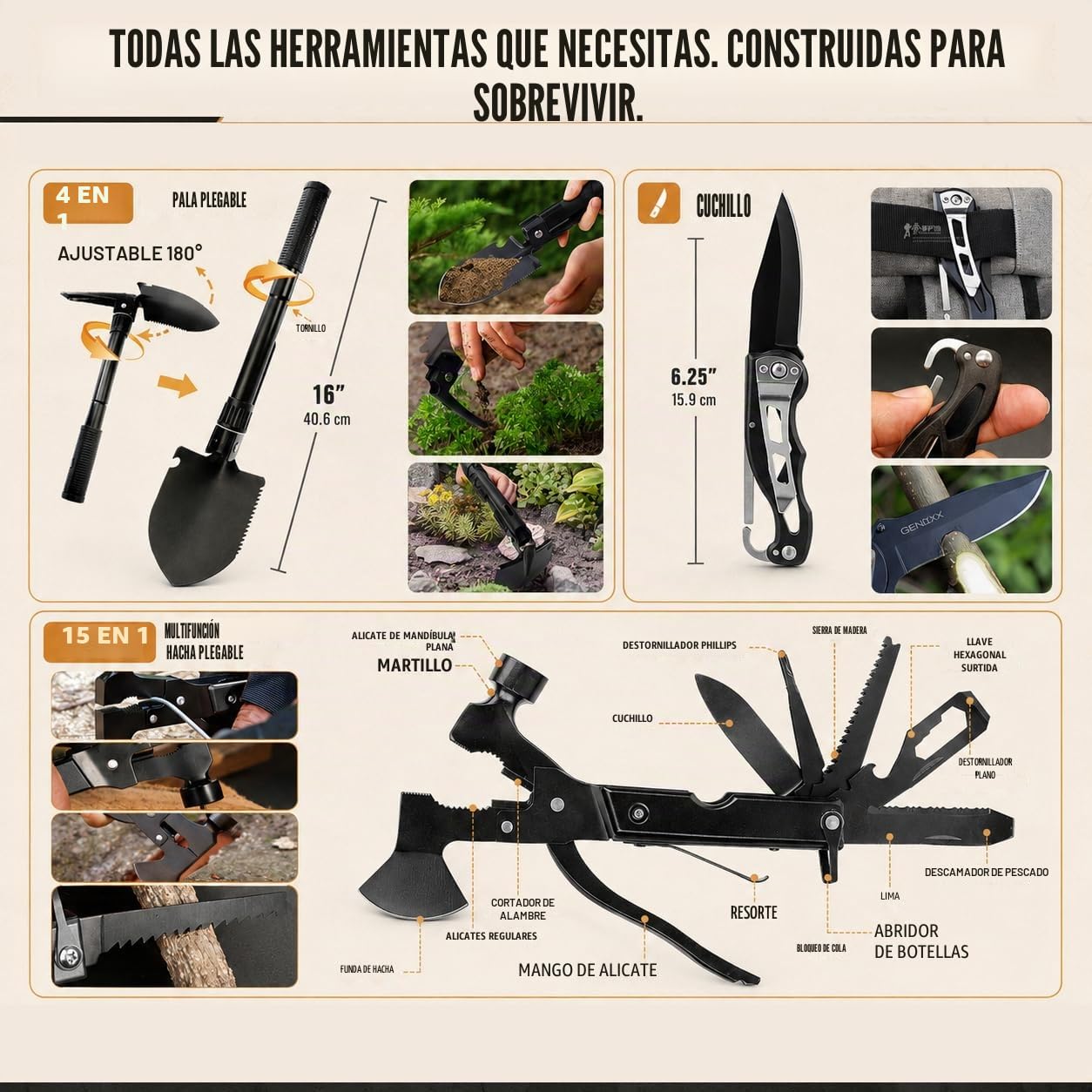 Kit de supervivencia, kit de primeros auxilios de supervivencia de 250 piezas con bolsa compatible con sistema Molle y tienda de campaña de emergencia, kit de emergencia para terremoto, aventura al
