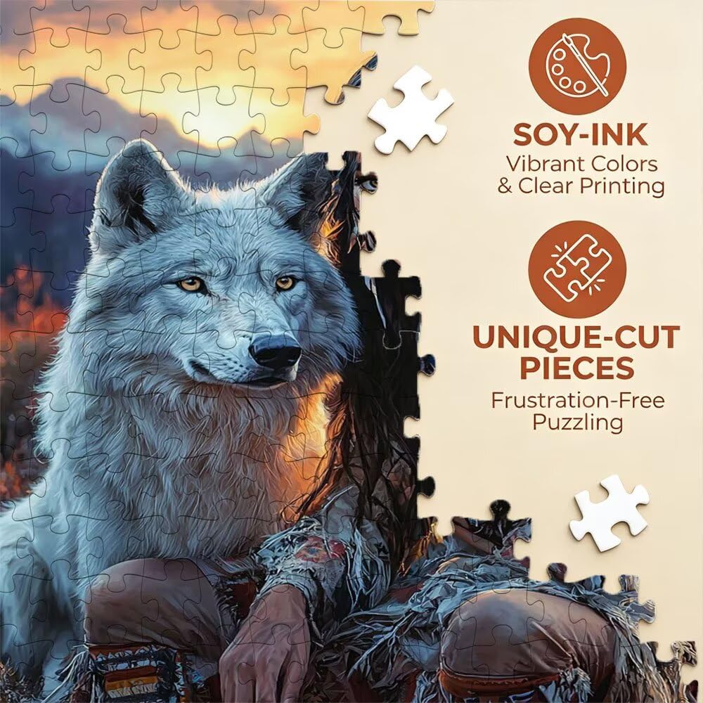Puzzle 6000 Pezzi, Donna Lupo 3D Puzzle per Adulti Impegnativo, Educa Puzzles Artistico, Divertente E Stimolante Puzzles Decorativo per La Famiglia, Regalo e Decorazione Pareti DX0YL6-555