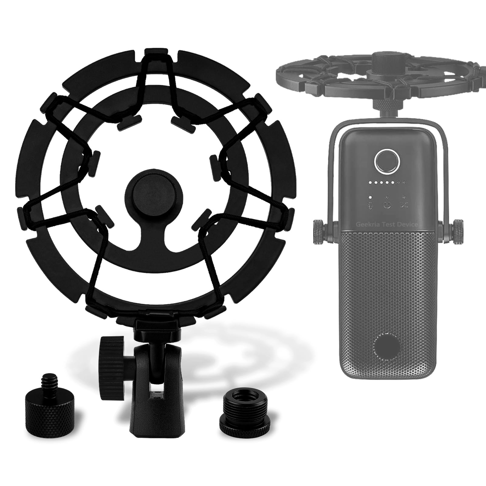 Supporto Antiurto Per Microfono - Regolabile Per Diametri 40-48mm, Con Filettatura 5/8" E 3/8", Per Studio E Registrazione - Foto 6