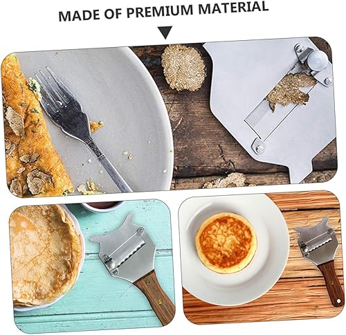 Miniatura 4 de Cabilock Afeitadora de trufas de chocolate de acero inoxidable con maquinilla de afeitar ajustable, herramienta de cocina afilada para queso, ajo,