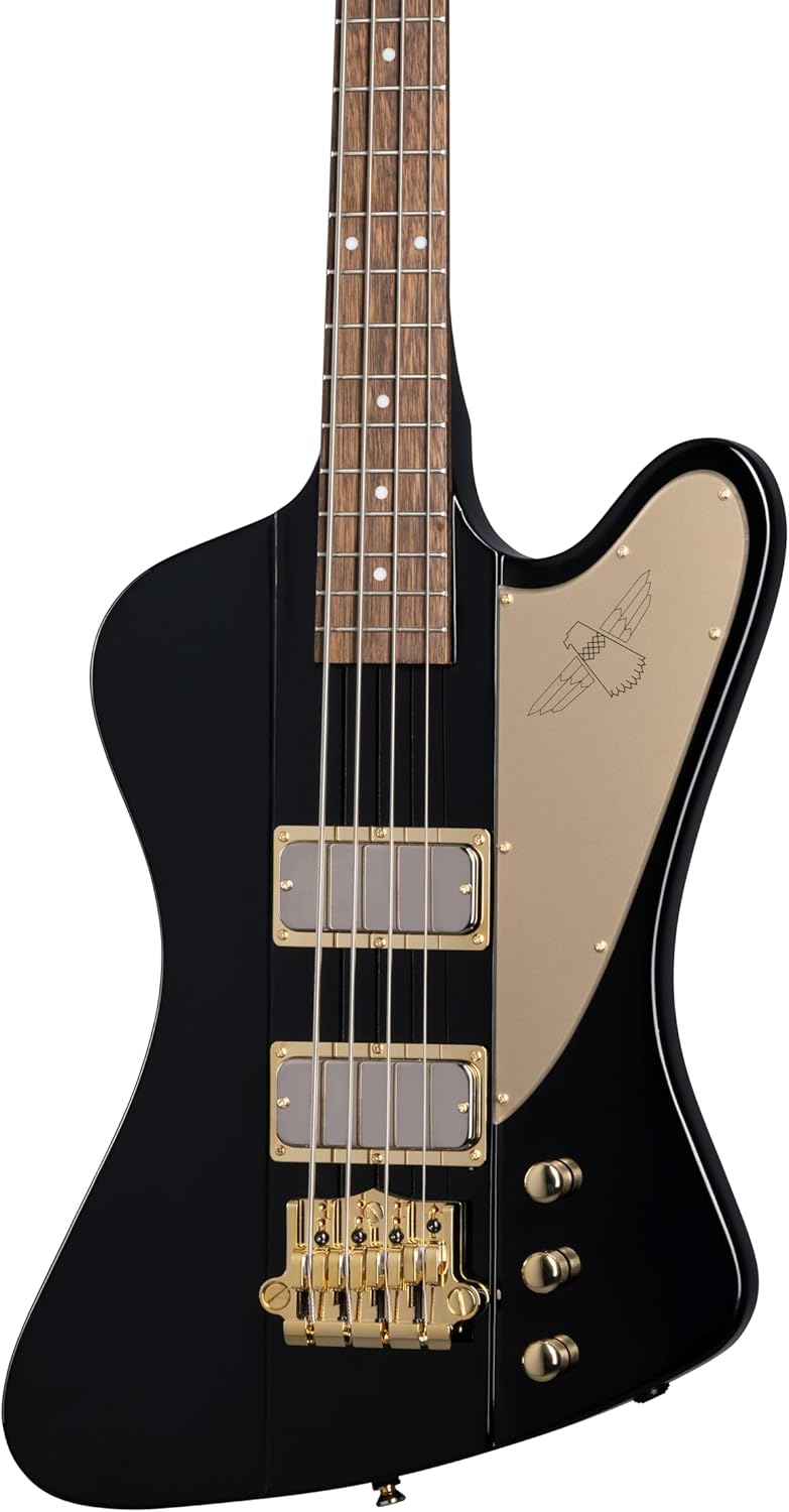 Epiphone Inspired by Gibson Rex Brown Thunderbird Bass, Ebony with Case
