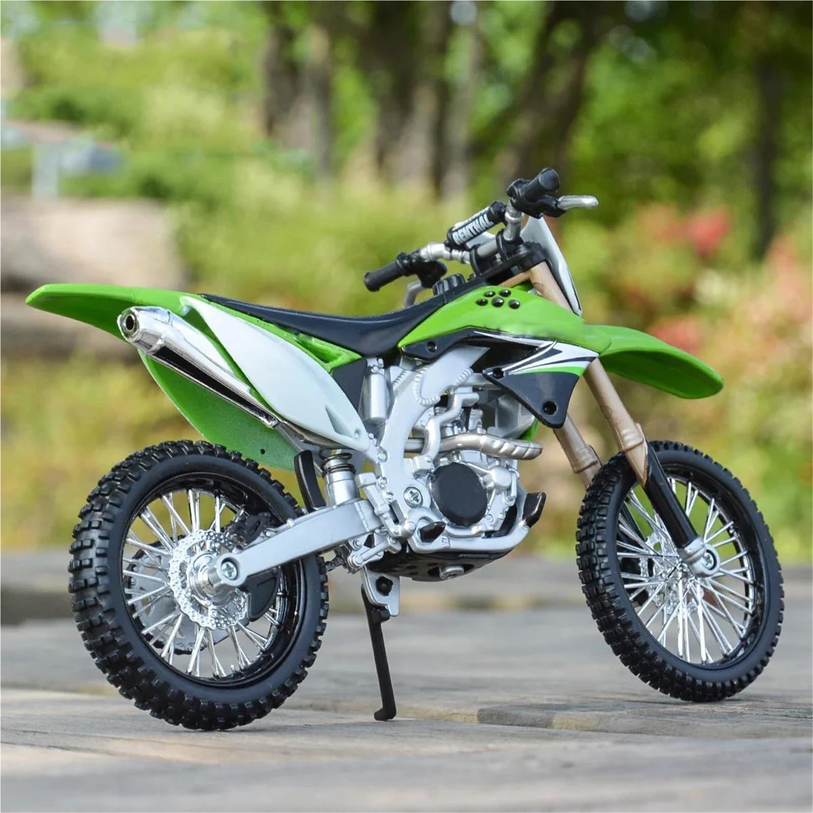 Modelo a Escala de Moto Juguetes De Simulación Carreras A Escala 1/12 para Kawasaki KX450F, Modelo Motocicleta Aleación Metal Fundido A Presión Regalo Colección En Miniatura
