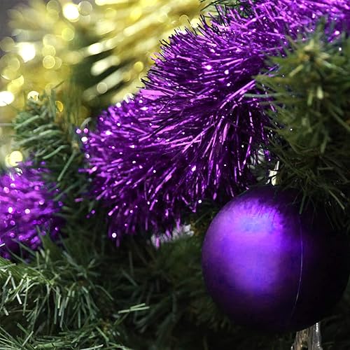 Miniatura 7 de Guirnalda de flecos de papel de aluminio para el día de San Valentín de 50 pies con borlas metálicas para colgar en la pared, telón de fondo para