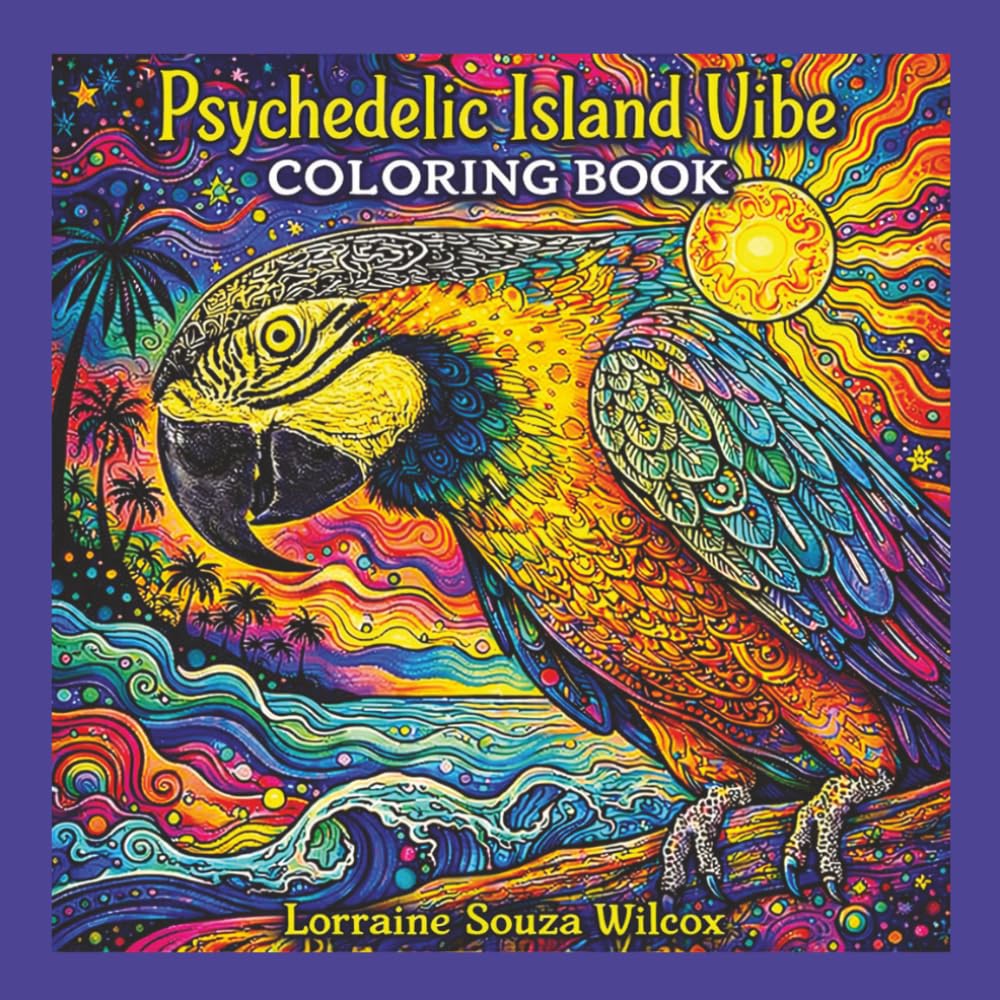 Psychedelic Island Vibes Coloring Book