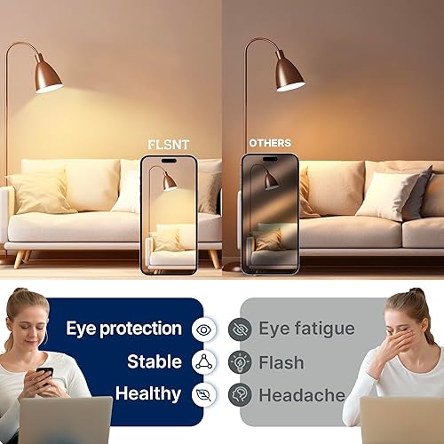 Miniatura 6 de FLSNT Bombillas LED A21 regulables equivalentes a 100 W, 12 W, 1600 lúmenes, blanco suave de 2700 K, CRI90, base media E26, vidrio transparente,