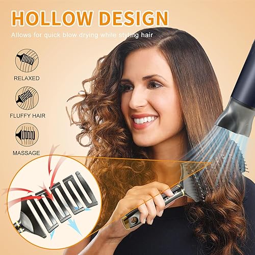 Miniatura 4 de Cepillo desenredante curvo para cabello rizado, cepillo profesional ventilado antienredos para húmedo y seco, ideal para cabello texturizado de 2A a