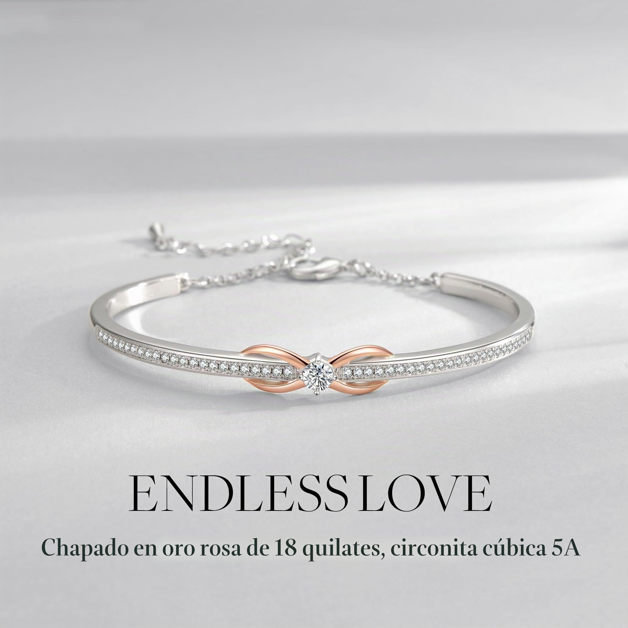 Praelinos Infinity Pulseras para mujer, joyería