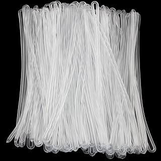 110 Pcs 6.5 inch Length Plastic Travel Luggage Loops PVC Name Tag Loop Straps Bag Worn Loops for Luggage Bag ID Tag (Clear)
