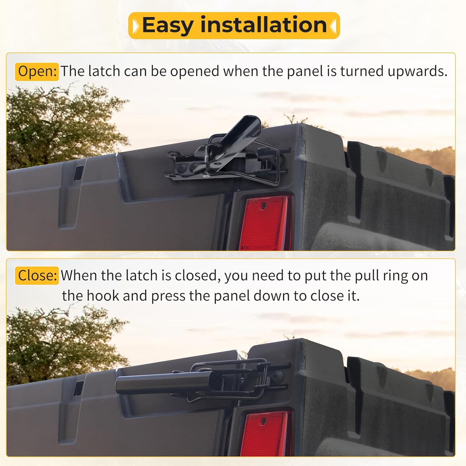 M MATI Tailgate Latch Assembly Left & Right for Polaris UTV Ranger 400 500 570 800 Ranger ETX Ranger EV EM1400 GEM for Polaris LSV 1018850 1018849