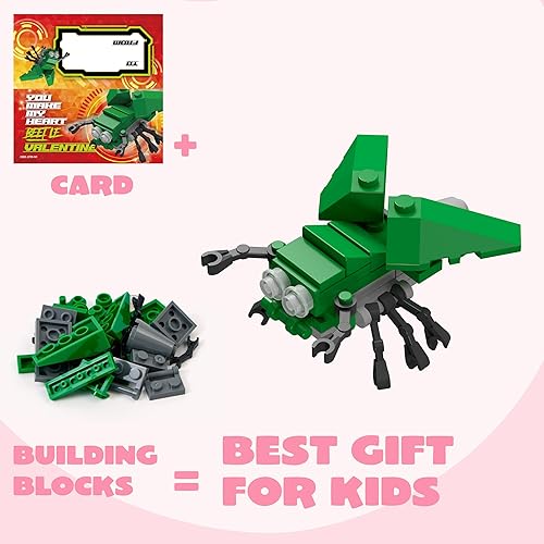 Miniatura 4 de JOYIN Paquete de 24 tarjetas de San Valentín con bloques de construcción de animales para regalos, recuerdos de fiesta, premio de intercambio de