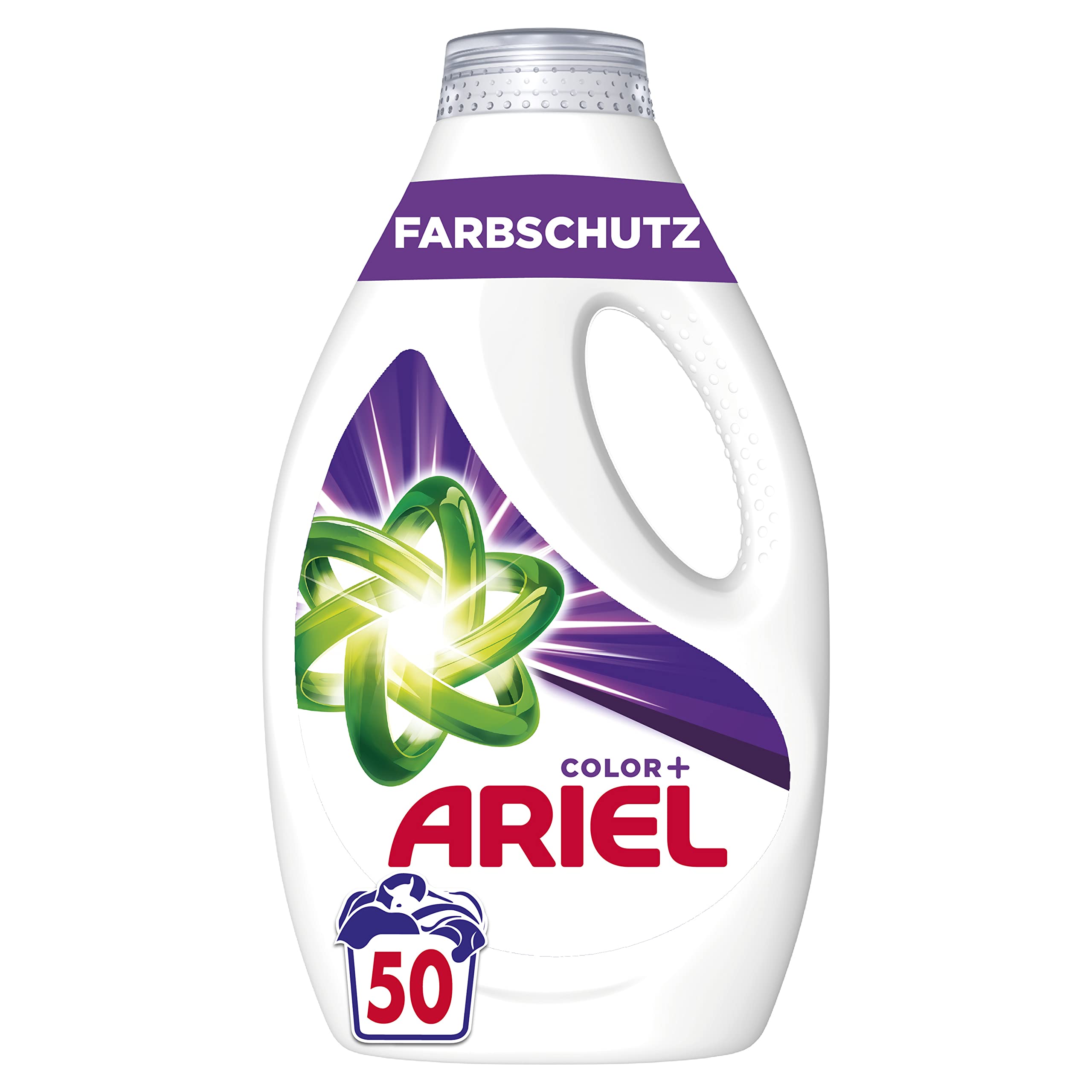 Ariel Flüssigwaschmittel, 50 Waschladungen, Farbschutz, Ausgezeichnete Fleckentfernung Beim 1. Waschen Selbst In Kälteren Temperaturen, Schützt Farben