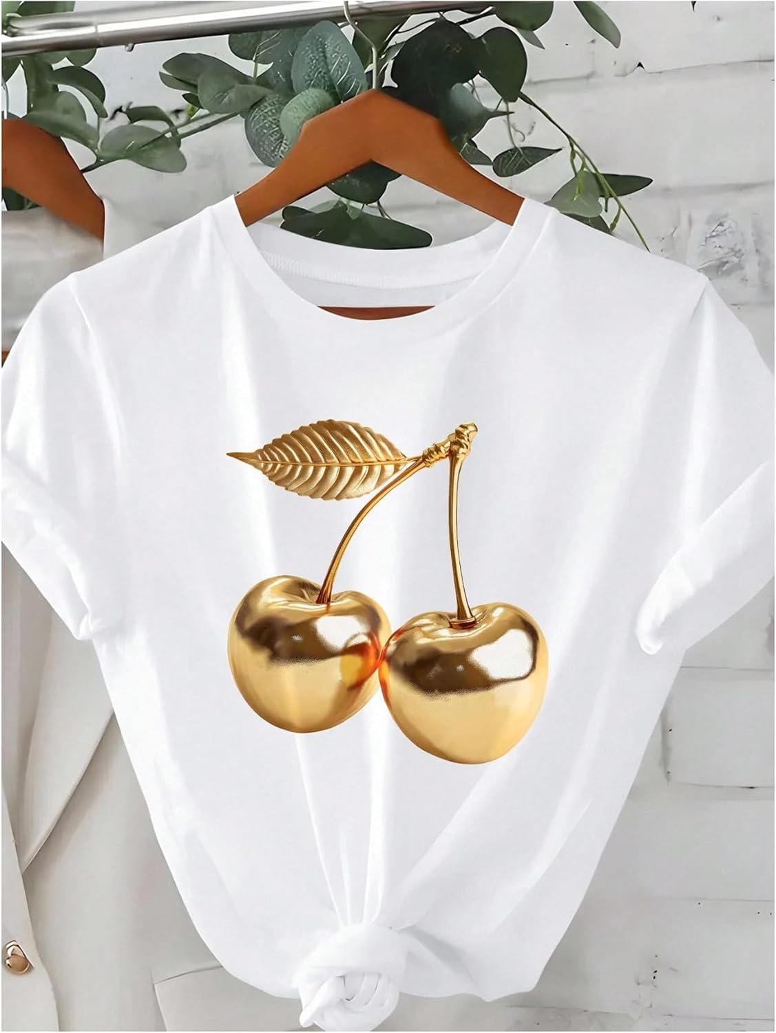 SOLY HUX Women's Short Sleeve Summer T Shirts Graphic Tees Vacation Clothes Cute Cherry Top - Image 3