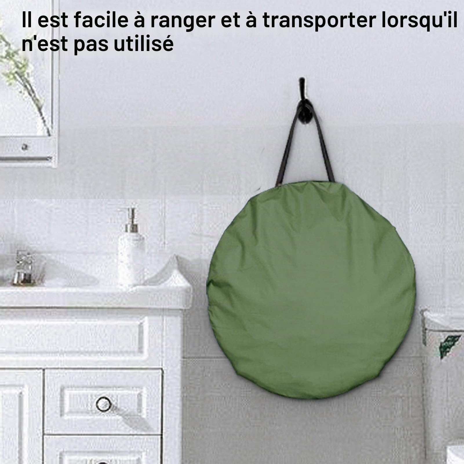 Tente de douche pop-up, tente de vestiaire portable avec brise-vue, protection UV et matériau imperméable, tente de toilette pliable pour camping, festivals et activités de plein air, vert