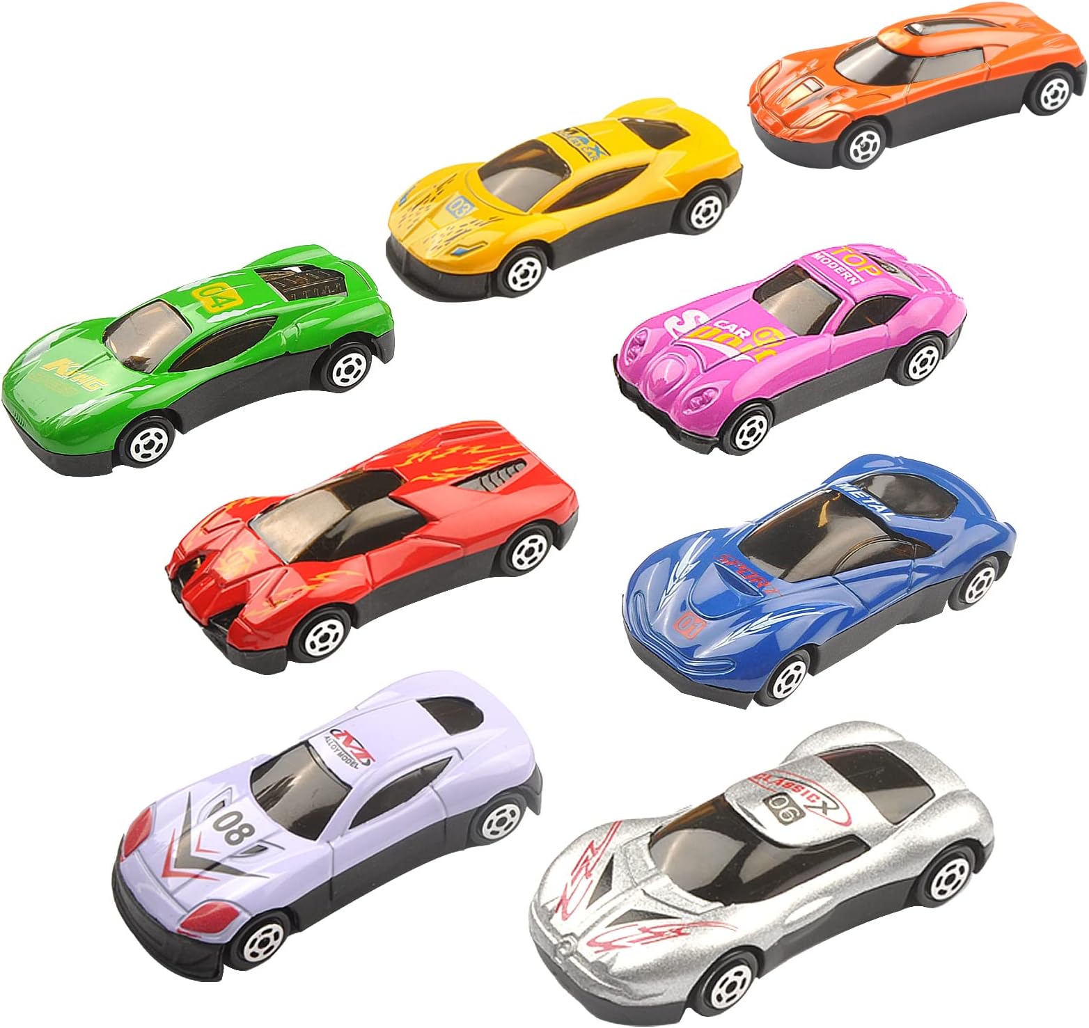 Die Cast Racing Cars Toys,Hot Wheels Cars, Die Cast Cars Toys Model for Collectors & Kids Ages 3 Years Old & Up(8Pcs)
