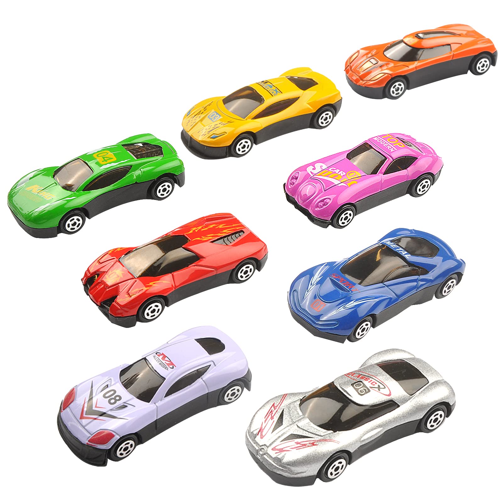 Die Cast Racing Cars Toys,Hot Wheels Cars, Die Cast Cars Toys Model for Collectors & Kids Ages 3 Years Old & Up(8Pcs)