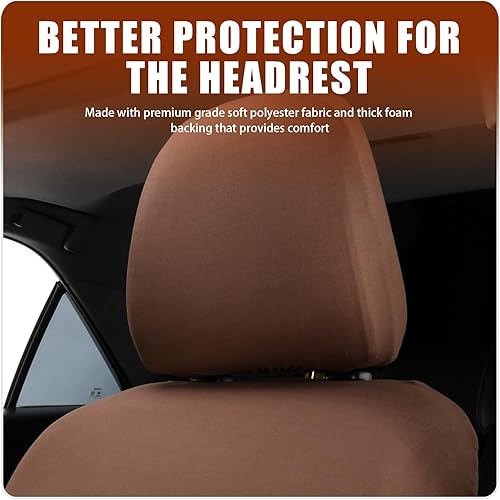 Miniatura 8 de Paquete de 2 fundas para reposacabezas de automóvil, fundas protectoras suaves a prueba de polvo, repuesto de fundas para reposacabezas de asiento,