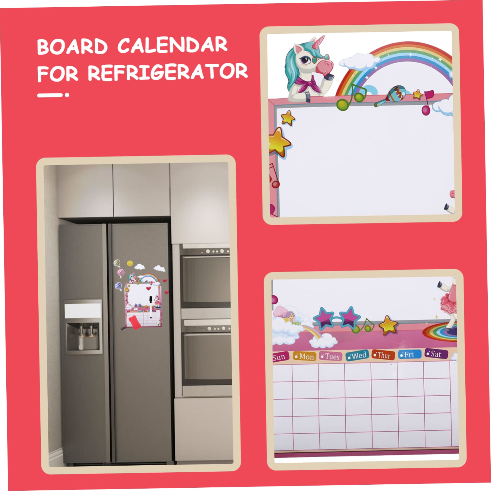 MAGICLULU 5 Set Bloc Notes Lavagna Da Cucina Adesivi Del Programma Di Pianificazione Adesivo Magnetico Mini Lavagna Bianca Frigo Magneti Mini Frigo Per Bambini Colorful Magnete in Gomma