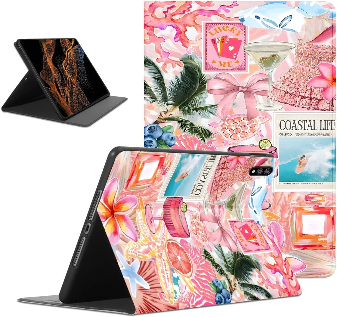 Amazon.com: Cute Pink Preppy Tablet Case for Samsung Galaxy Tab S8 ...