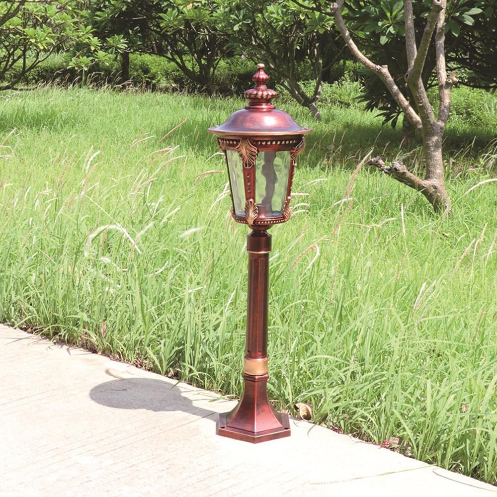 Générique Lampadaire en verre ondulé à l'eau rouge