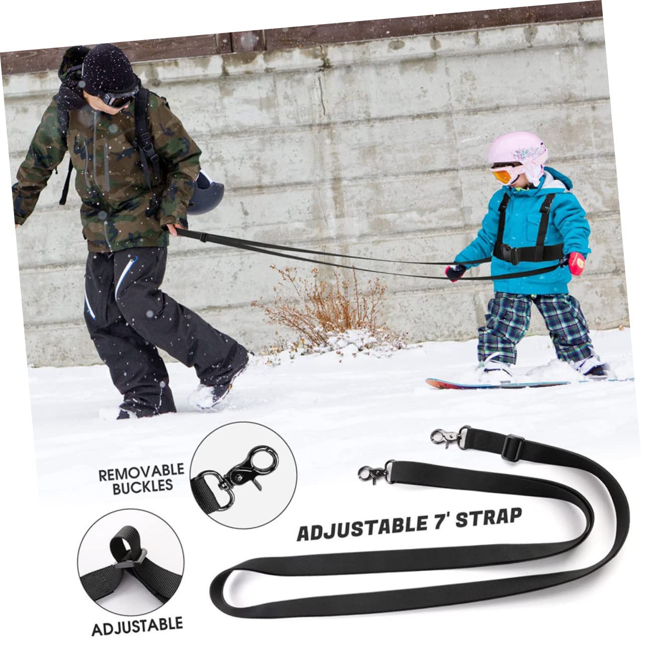 NULYLU Ski Harness for Skiing Boys and Girls Boys and Girls Ski Harness Child Handle Skating Safety Strap