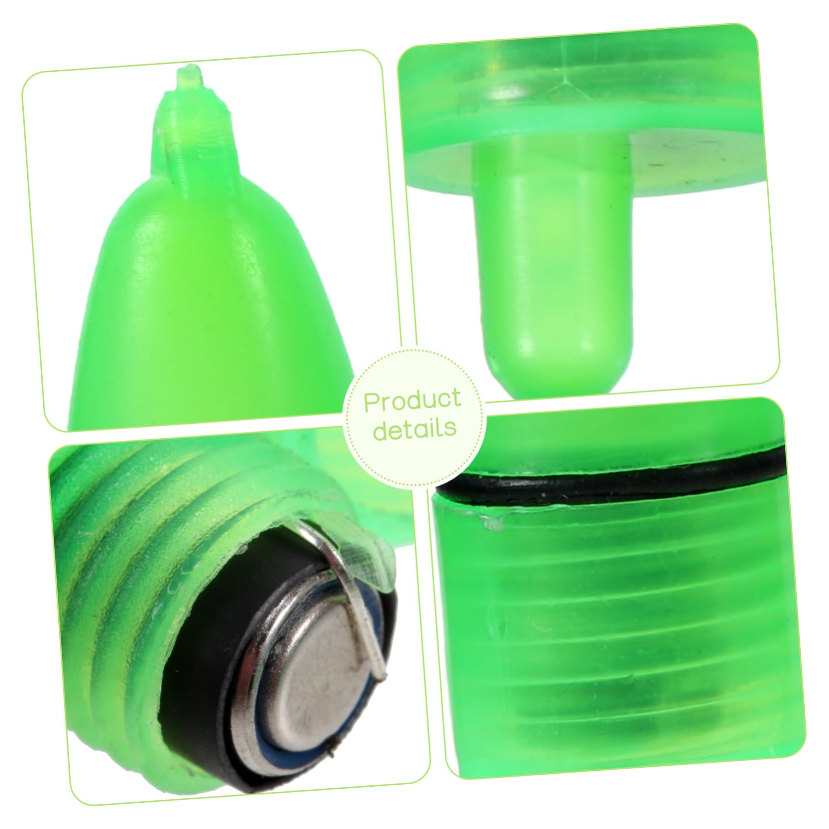 Toyvian 3sets Luminous LED Fishing Rod Bite Alarm Light for Night Fishing Clip Design for Easy Use Reliable Bite Indicator 20pcs*3