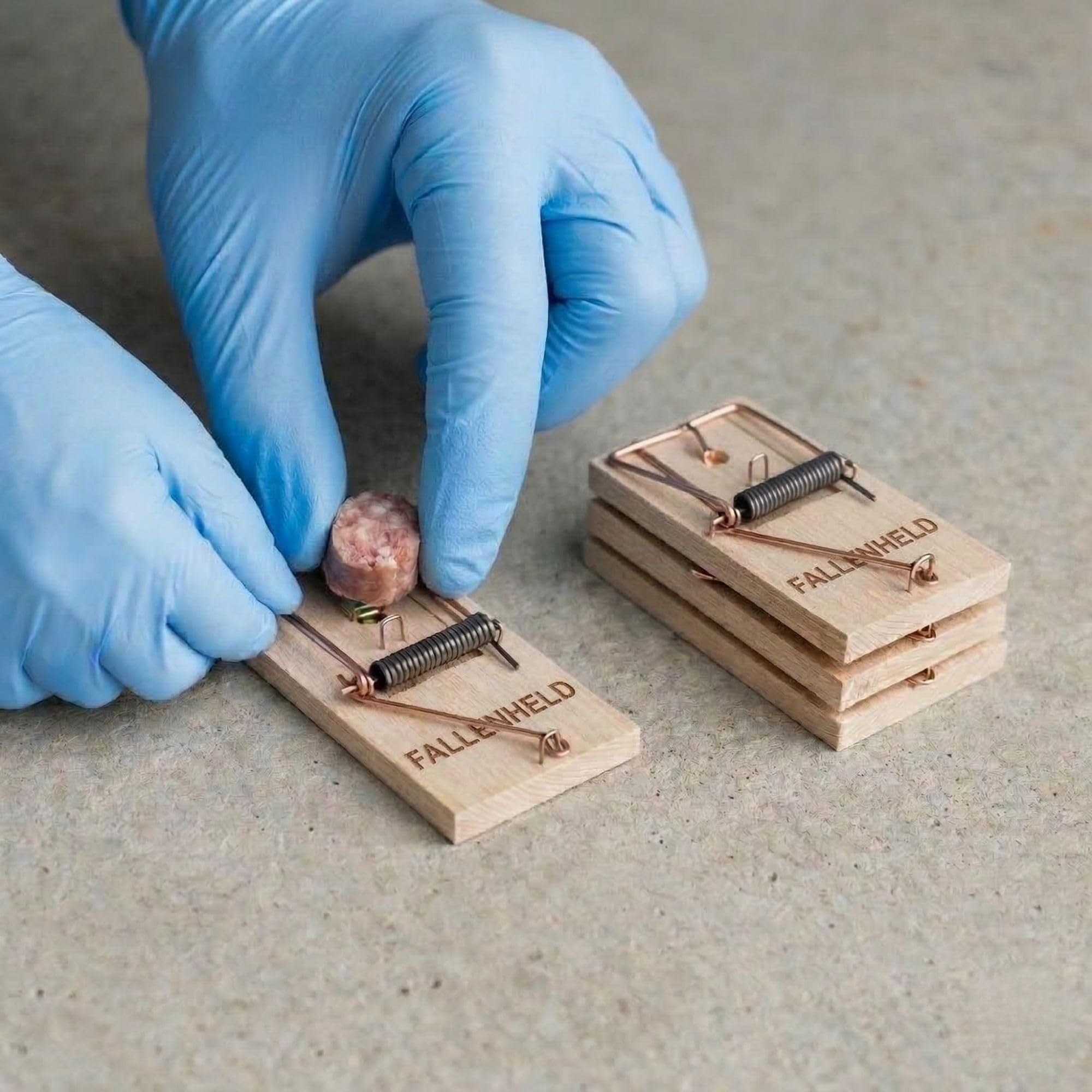 Set da 5 trappole per topi in legno di faggio – Alta potenza – Riutilizzabile – Senza sostanze chimiche – 9,5 x 5 x 1,5 cm