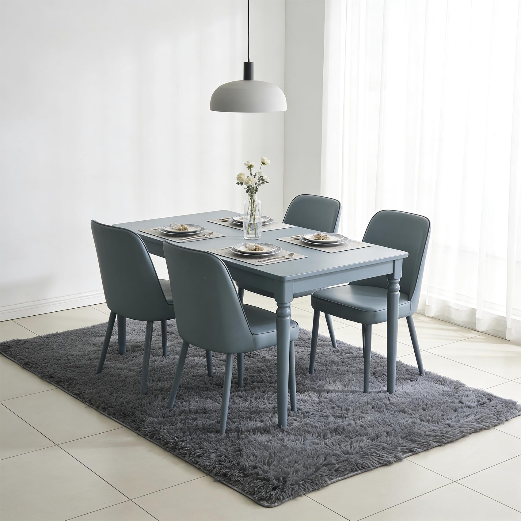 Tapis à poils longs gris anti-glisse pour sécuriser et décorer votre entrée