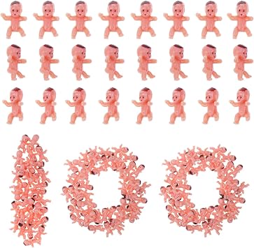selizo 100pcs Tiny Plastic Mini Babies for Baby Shower Games and Ice Cubes 1 Inch