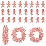 selizo 100pcs Tiny Plastic Mini Babies for Baby Shower Games and Ice Cubes (1 Inch)