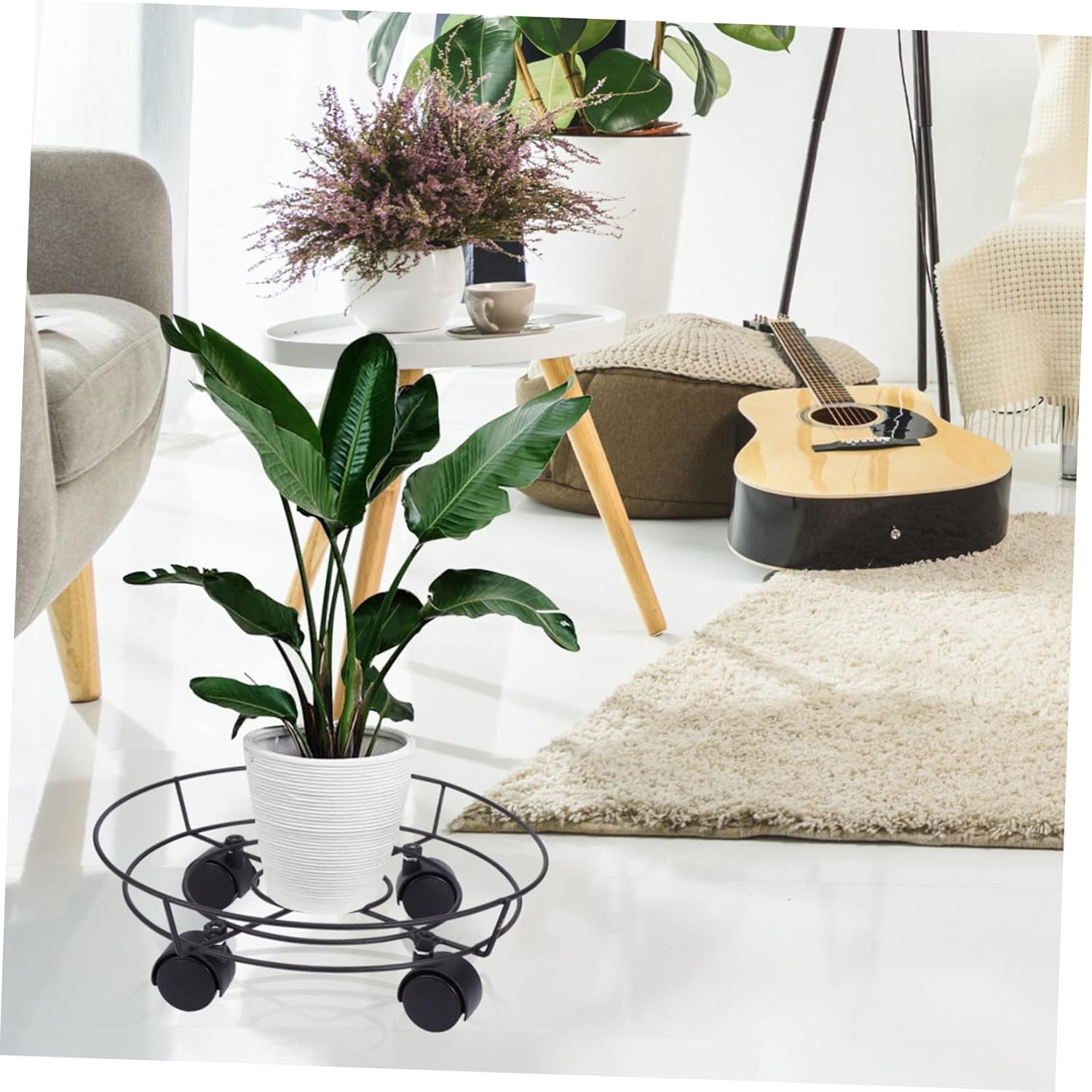 Plant Trolley Wheels Potted Plant Heavy Duty Flowerpot Rack for Indoor Outdoor