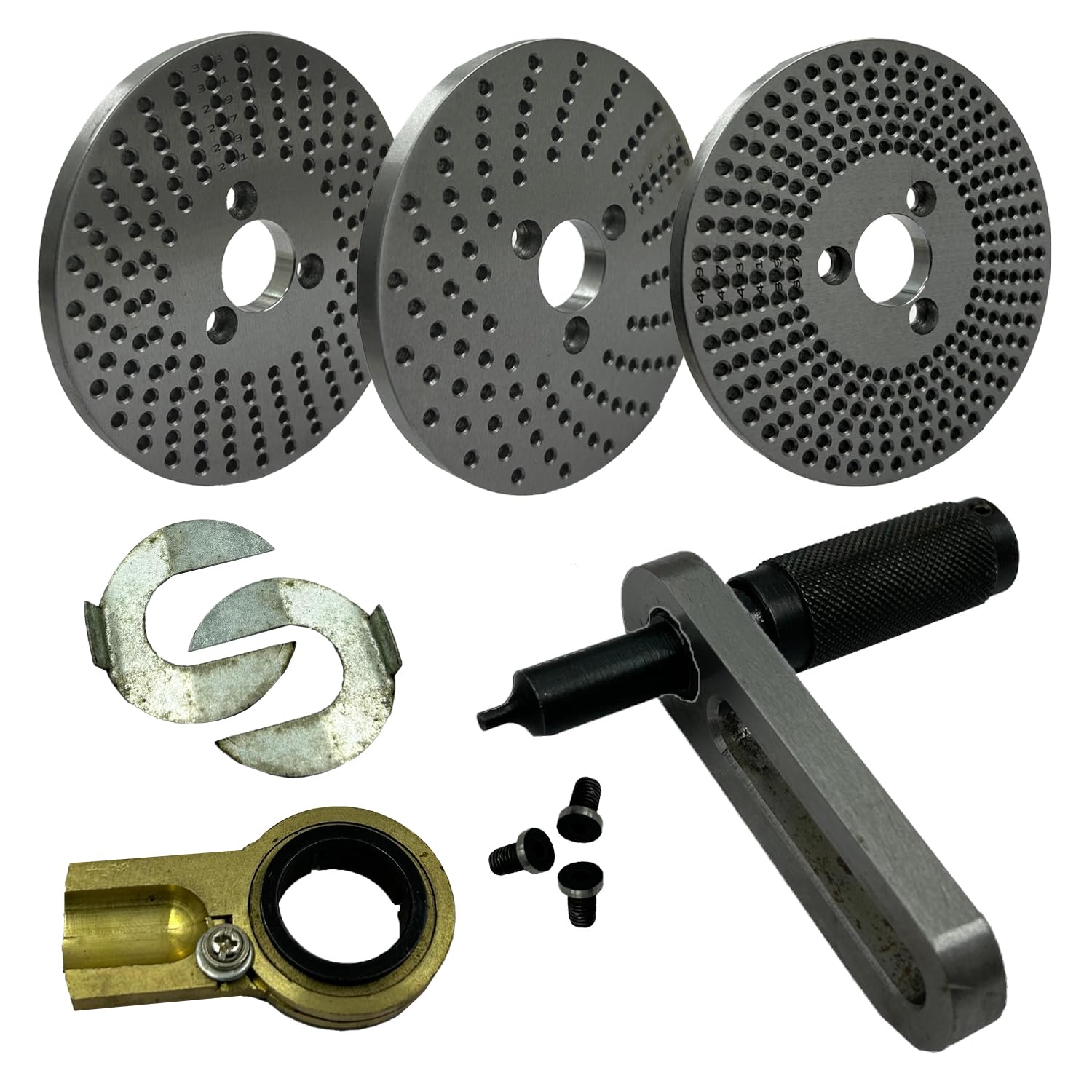 MachEl Steel Dividing Plates Set for HV4/HV6 Rotary Tables with Milling Indexing Kit and Comprehensive Working Manual