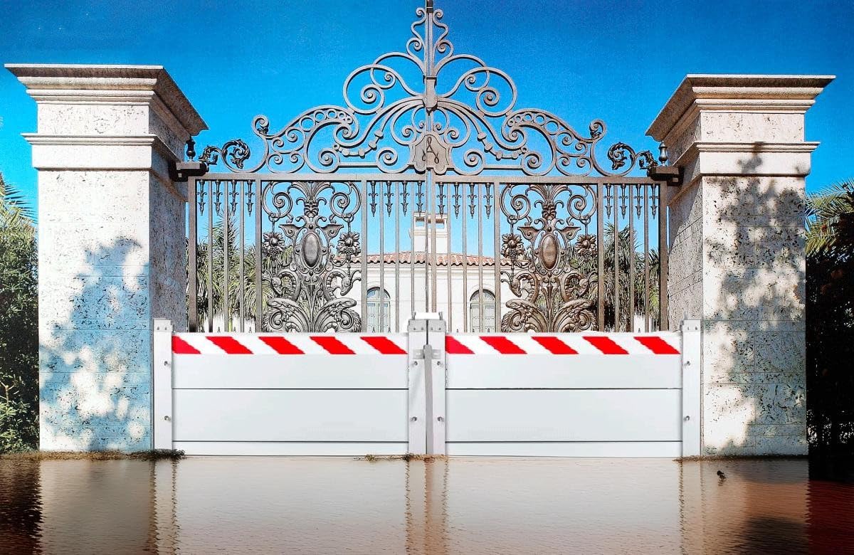 113x40cm Barrera Anti Inundaciones, Barrera MóVil de ProteccióN Contra Inundaciones En Puertas Barrera Contra Inundaciones Garaje Reutilizable Deflector de Barrera Contra Inundaciones