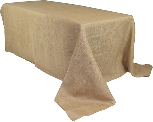 Miniatura 7 de Your Chair Covers - Mantel redondo de yute rústico de yute natural de 60 pulgadas para bodas, fiestas, cocina, hogar, comedor