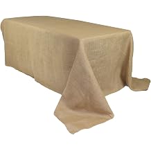 Your Chair Covers - 60 Inch Round Rustic Jute Natural Burlap Tablecloth for Wedding Party Kitchen Home Dining Table Cloth