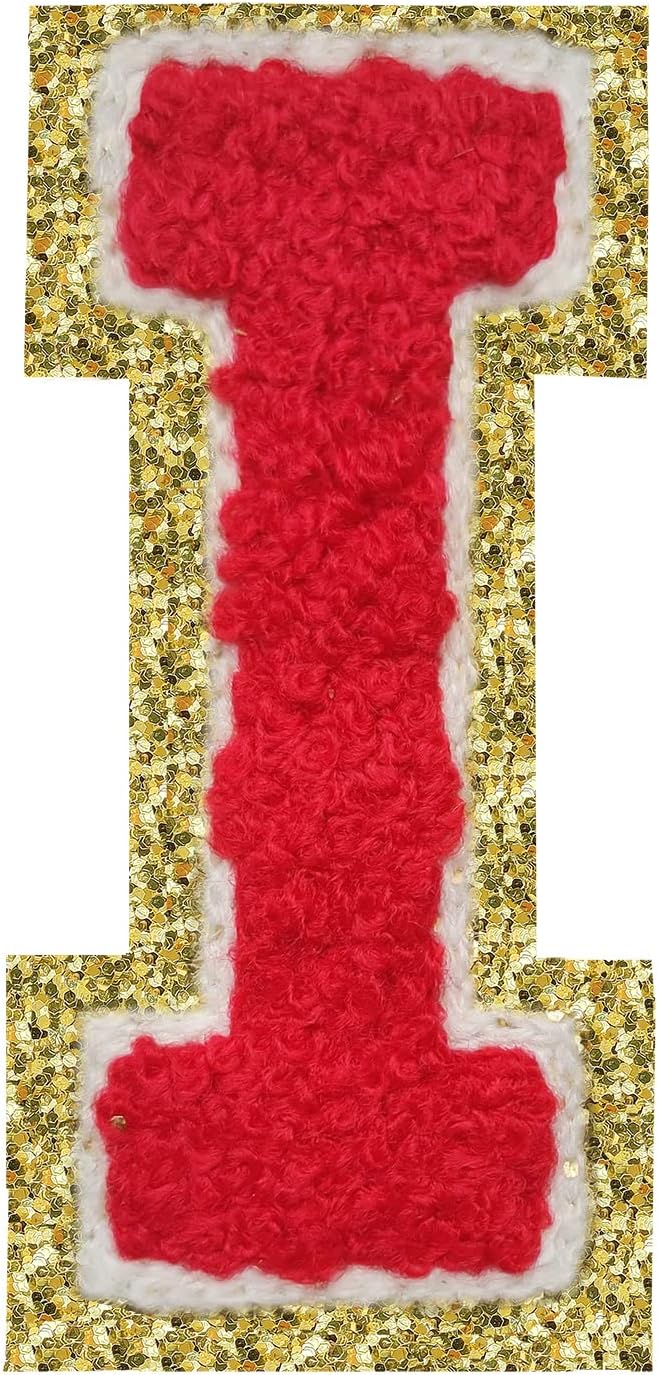 Letter Patches Iron on 3Pcs Chenille Letters for Jackets