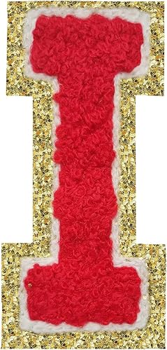 Miniatura 14 de Parches de letras termo-adhesivas de felpilla para chaquetas, parches de letras universitarias con brillantina para planchar en la letra azul A