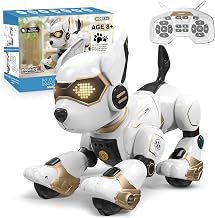 okk Robot Dog for Kids, Remote Control Dog and Touch Voice Interactive, Programmable Robot with lmitation Show, Sing Dance Electronic Pet, Smart Gesture Sensing Puppy Gift for Boys Girls