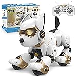 okk Robot Dog for Kids, Remote Control Dog and Touch Voice Interactive, Programmable Robot with lmitation Show, Sing Dance Electronic Pet, Smart Gesture Sensing Puppy Gift for Boys Girls