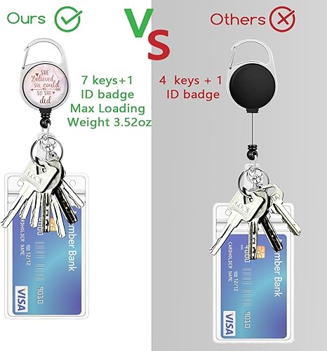 Miniatura 24 de Funny Chicken Badge Holder with Retractable Reel ID Card Badge Case with Carabiner Clip Heavy Duty Vertical Card Name Tag Badge Protector Cover for