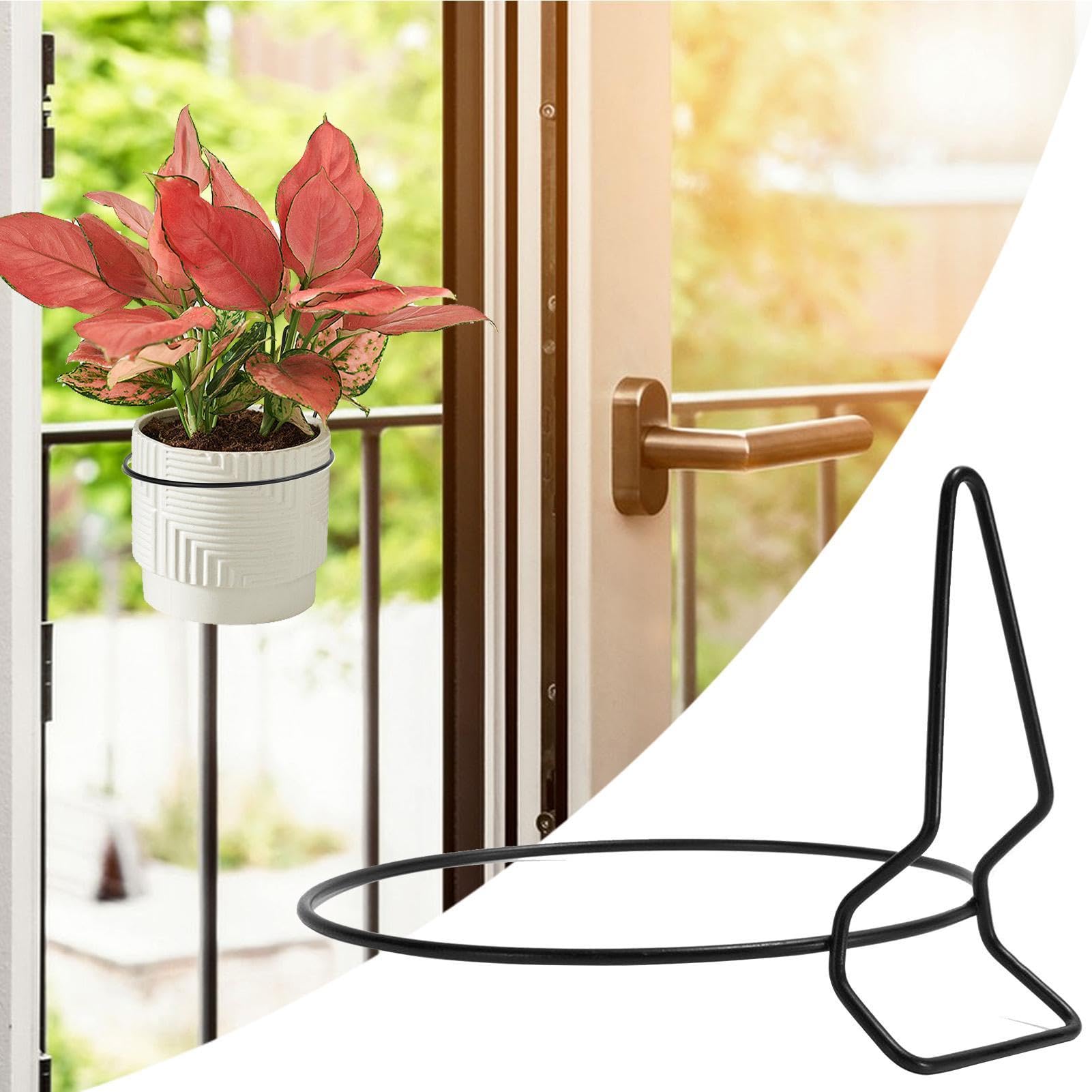 Genérico Soporte Macetas Pared | 4 Piezas De Hierro Estable Y Resistente,Colgador de macetas de pared,para dormitorio salón balcón barandilla jardín patio interior exterior Chlorophytum Comosum