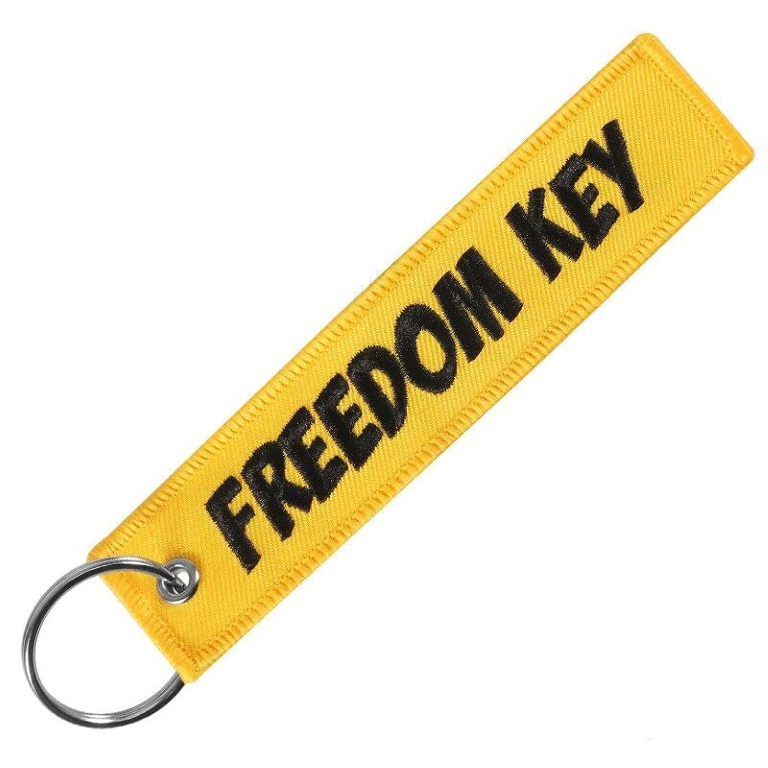 Freedom Key Chain for Motorcycles Cars Fobs Key Tag Fashion Embroidery Keychain