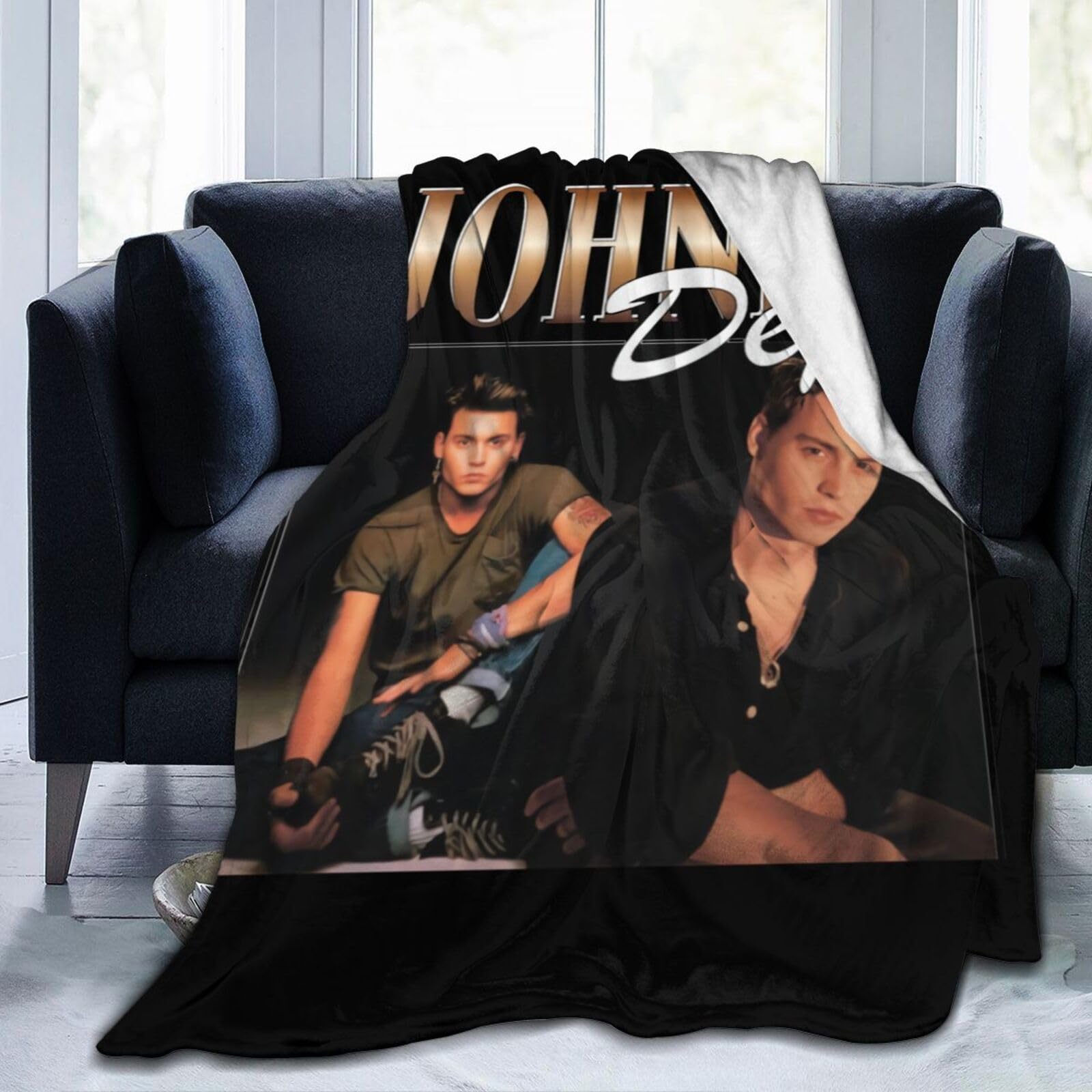 Amazon.com: Johnny Depp Blanket Super Soft Lightweight Flannel Warm Fleece  Blankets for Bedroom Sofa Or Bed 80X60 : Home u0026 Kitchen