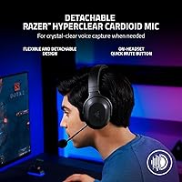Vista 5 de Razer Barracuda X - Auriculares inalámbricos para juegos y móviles PC Playstation Switch Android iOS modelo 2022 inalámbrico de 24 GHz Bluetooth