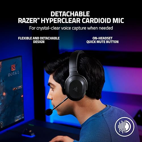 Miniatura 5 de Razer Barracuda X - Auriculares inalámbricos para juegos y móviles PC Playstation Switch Android iOS modelo 2022 inalámbrico de 24 GHz Bluetooth