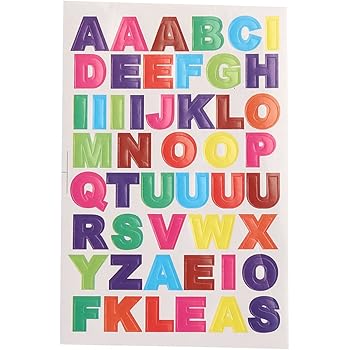 Rosenice Alphabet Aufkleber 10 Blatt Bunte Buchstabe Aufkleber Diy Karten Aufkleber A Bis Z Amazon De Kuche Haushalt