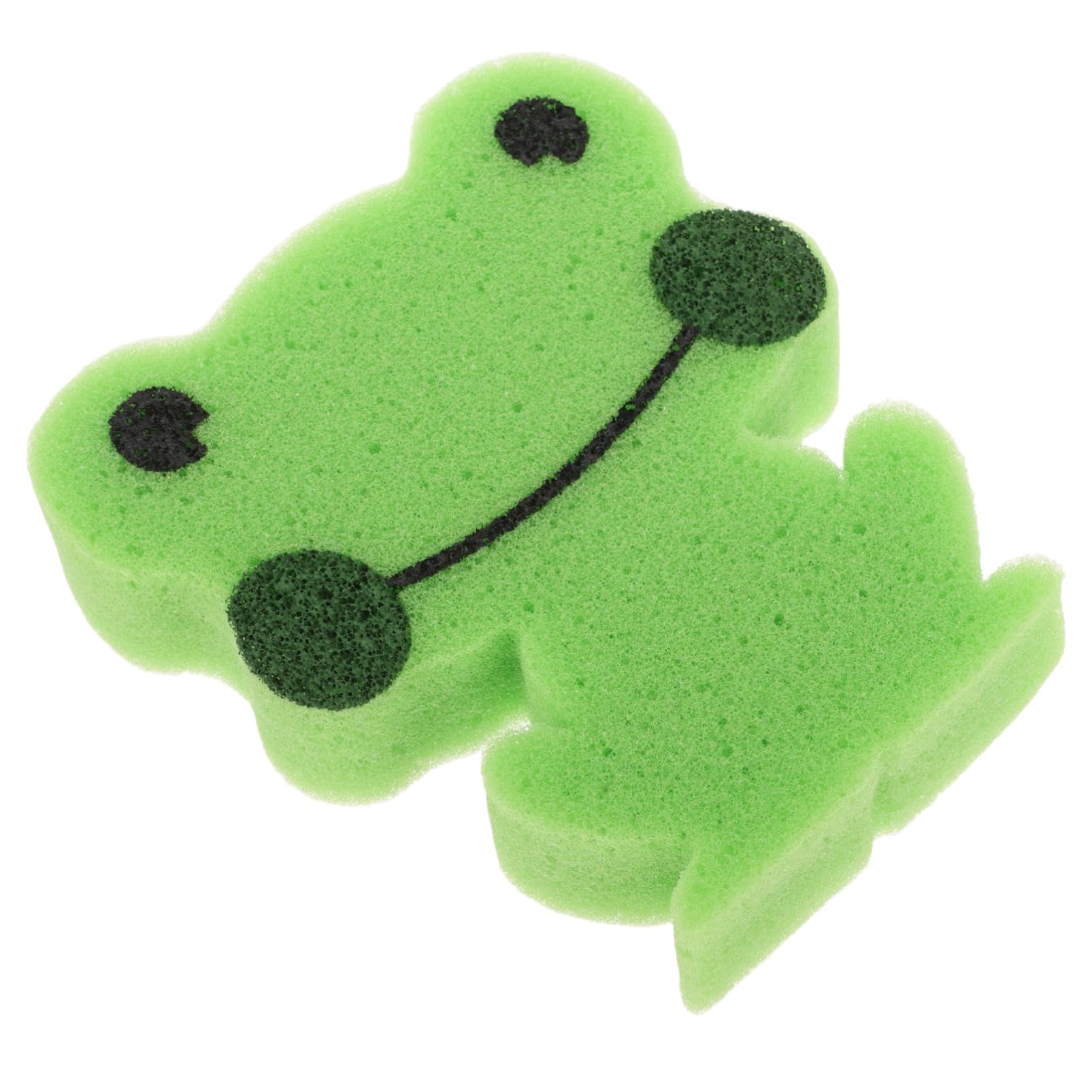 FOYTOKI Frog Shaped Bath Sponge for Soft and Gentle Scrubber for Shower Superior Absorbency for Wiping Body and Face Comfortable Bathing Experience